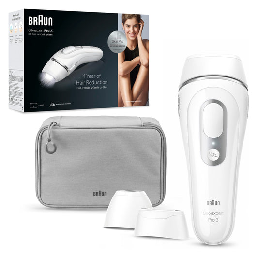 Braun Silk Expert Pro 3 IPL Hair Removal System for Women and Men, Head to Toe, with 3 Bonus Caps