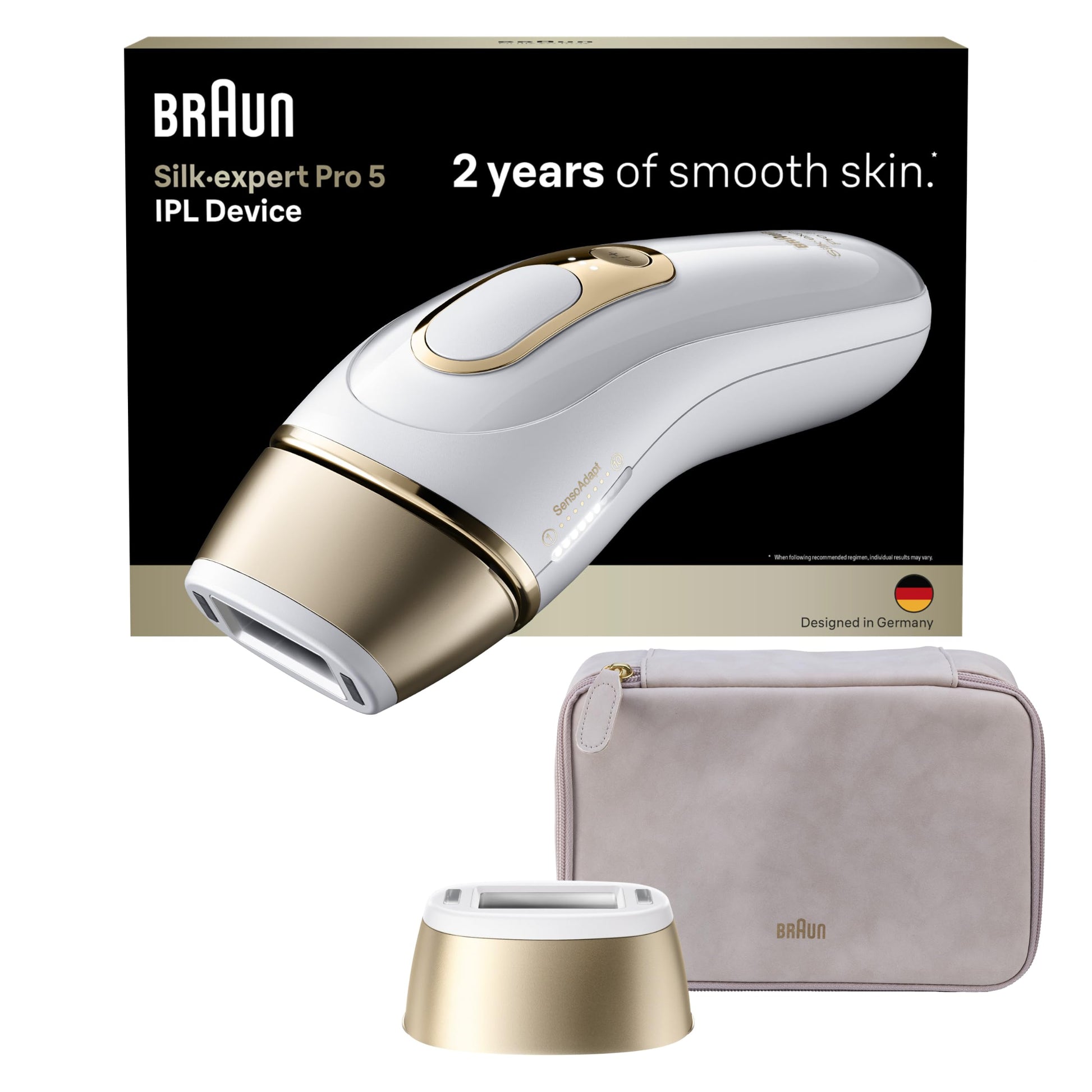 Braun Silk-Expert Pro 5 IPL PL5100 Home Hair Removal Device with Smart Flex Head and Pouch