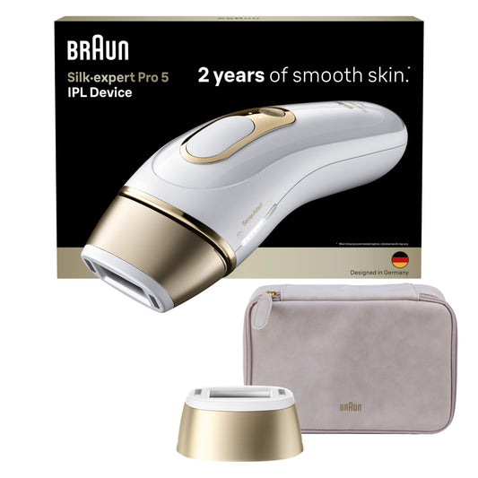 Braun Silk-Expert Pro 5 IPL PL5100 Home Hair Removal Device with Smart Flex Head and Pouch