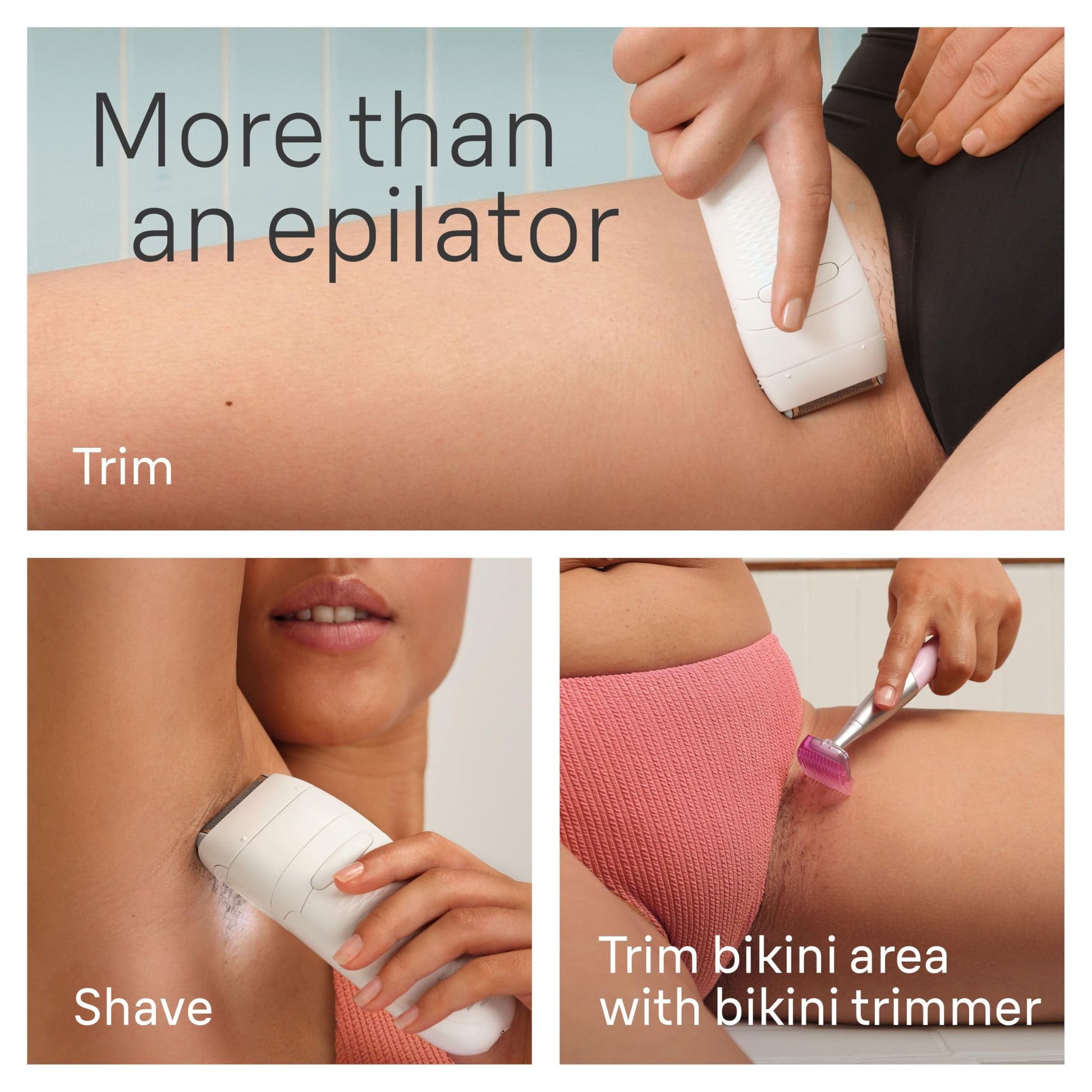 Braun Silk-épil 5 Epilator, Wet & Dry, Flamingo, SE5-230, with Massage Roller Cap - close-up detail