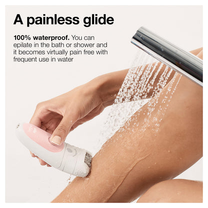 Braun Silk-épil 5 SE5-620 Epilator, Wet & Dry, Cordless Rechargeable, White/Pink - close-up detail