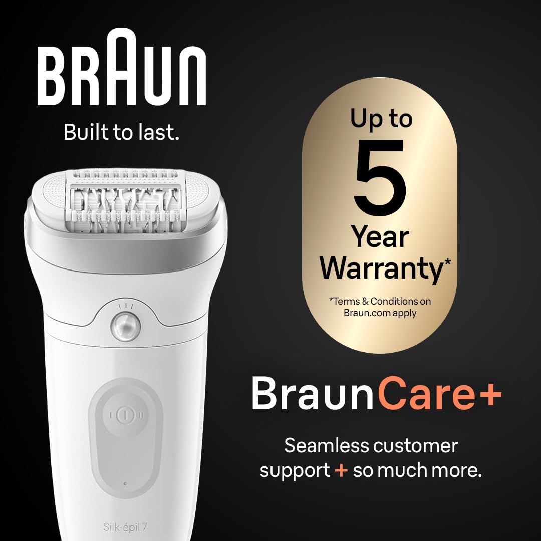 Braun Silk-épil 7 Epilator SE7-041, Wet & Dry, Wide Head, with Shaver Head and Trimmer Comb, Silver - ingredients panel