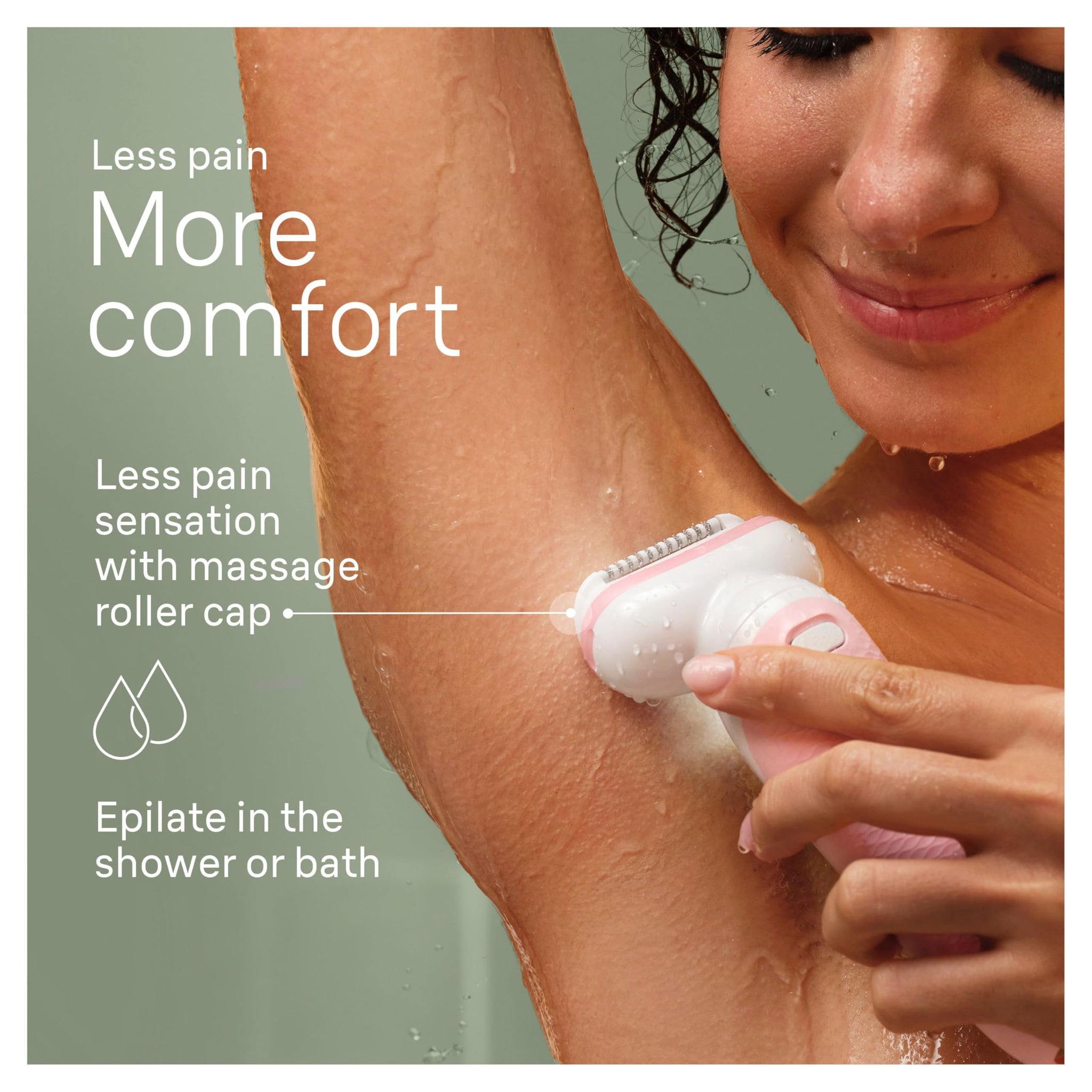 Braun Silk-épil 9 Epilator SES9-030, Wet and Dry Hair Removal Device with Pivoting Head, Includes Shaver Head and Trimmer Com