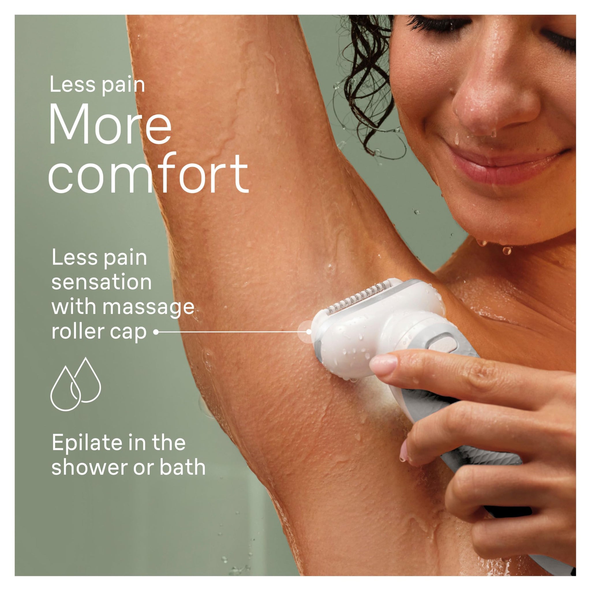 Braun Silk-épil 9 Epilator, Wet & Dry, Pivoting Head, with Body Trimmer and Shaver Head, SES9-441 - close-up detail