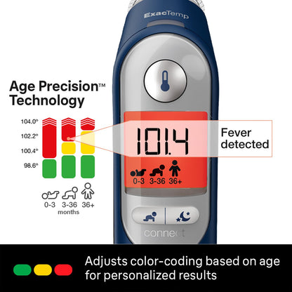 Braun ThermoScan 7 Connect Digital Ear Thermometer, Infrared, Bluetooth, for Adults and Children - packaging