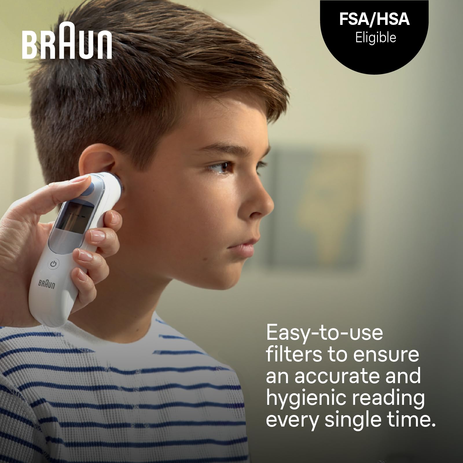 Braun ThermoScan Lens Filters, 40 Count, Replacement Lens Filters for Ear Thermometer - back view