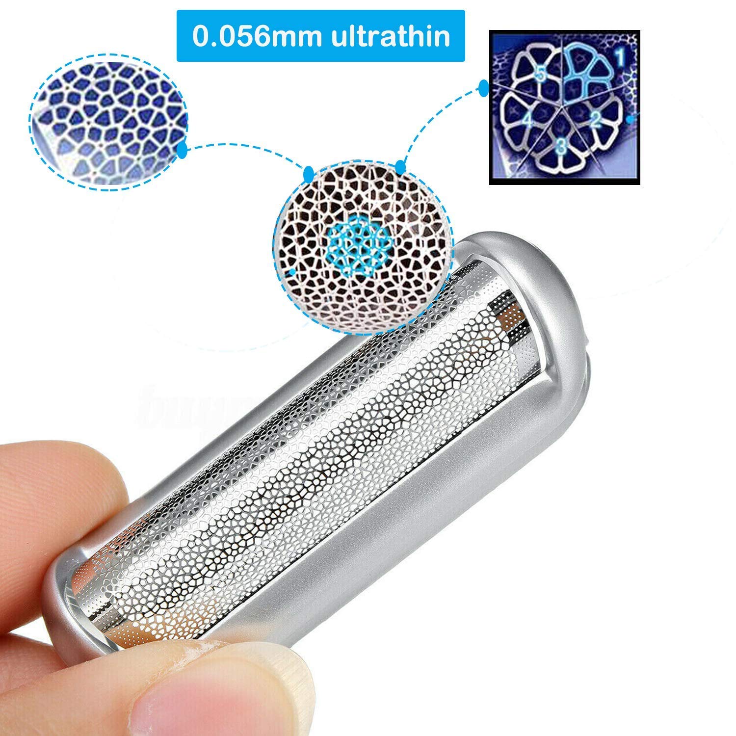 Brrnoo Replacement Foil & Cutter for Braun Series 5, 5S Electric Shaver Head, Compatible with Multiple Models - back view
