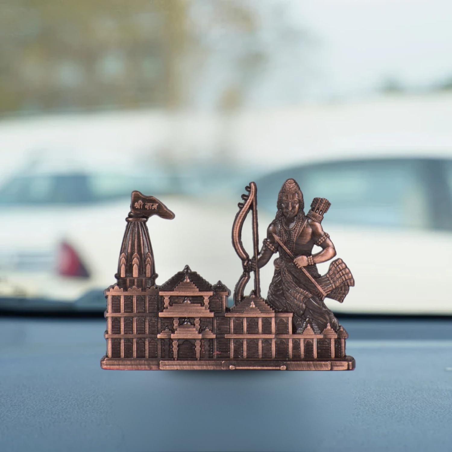 BUC Ayodhya Ram Lalla Figurine for Car Dashboard - Classical Standing Idol, Weighted Base, Home Decor (15)