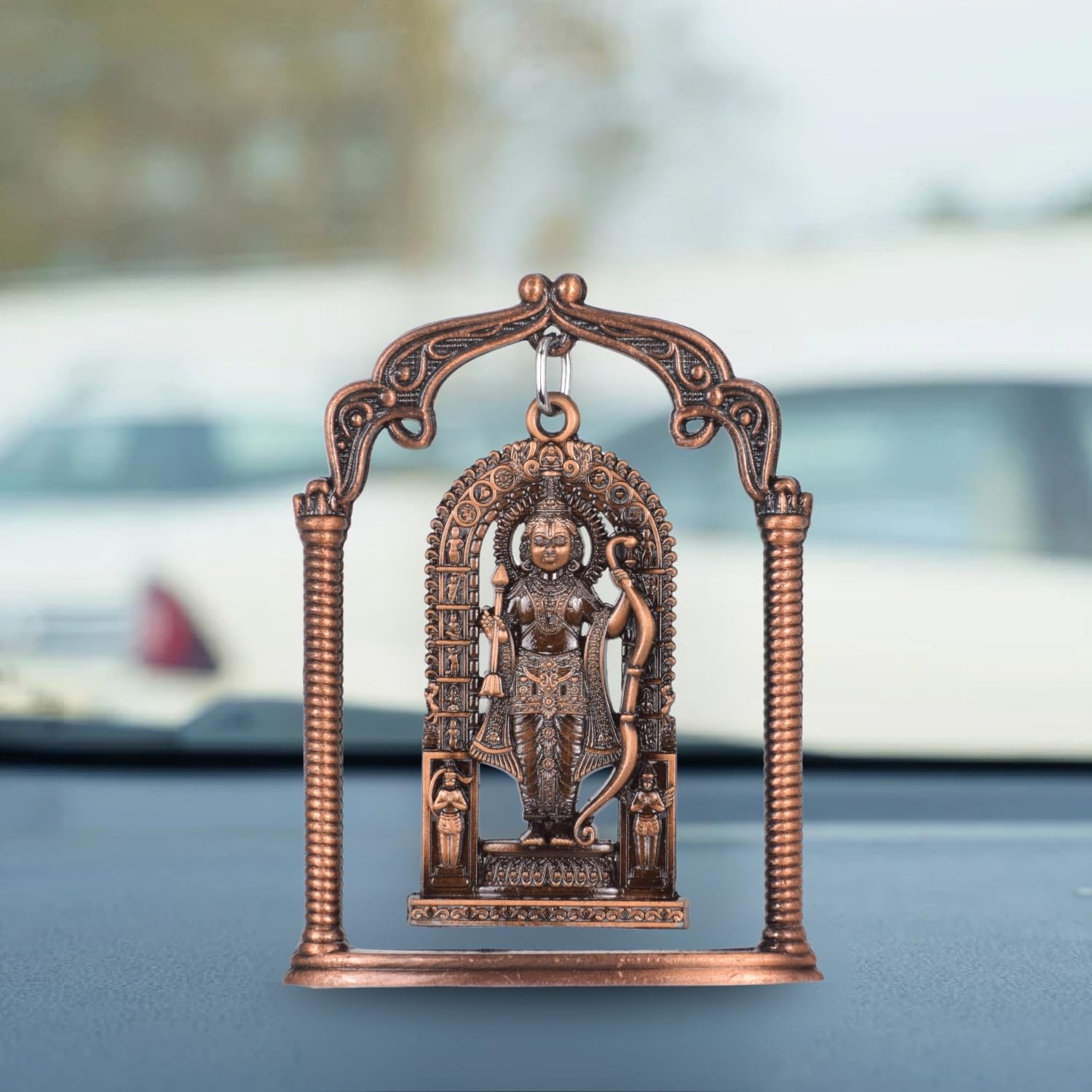 BUC Ayodhya Ram Lalla Figurine for Car Dashboard - Classical Standing Idol, Weighted Base, Home Decor (17)