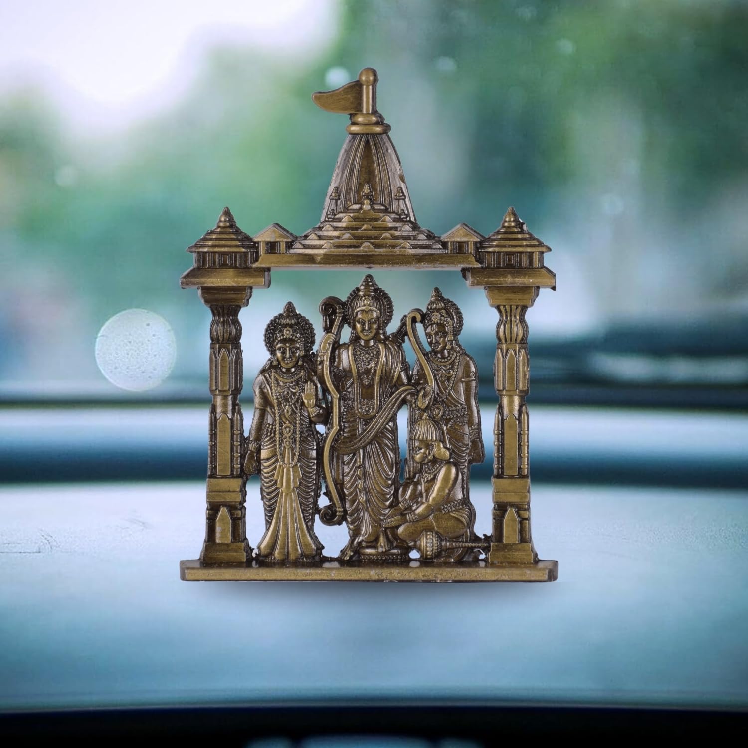 BUC Ayodhya Ram Lalla Figurine for Car Dashboard - Classical Standing Idol, Weighted Base, Home Decor (21)