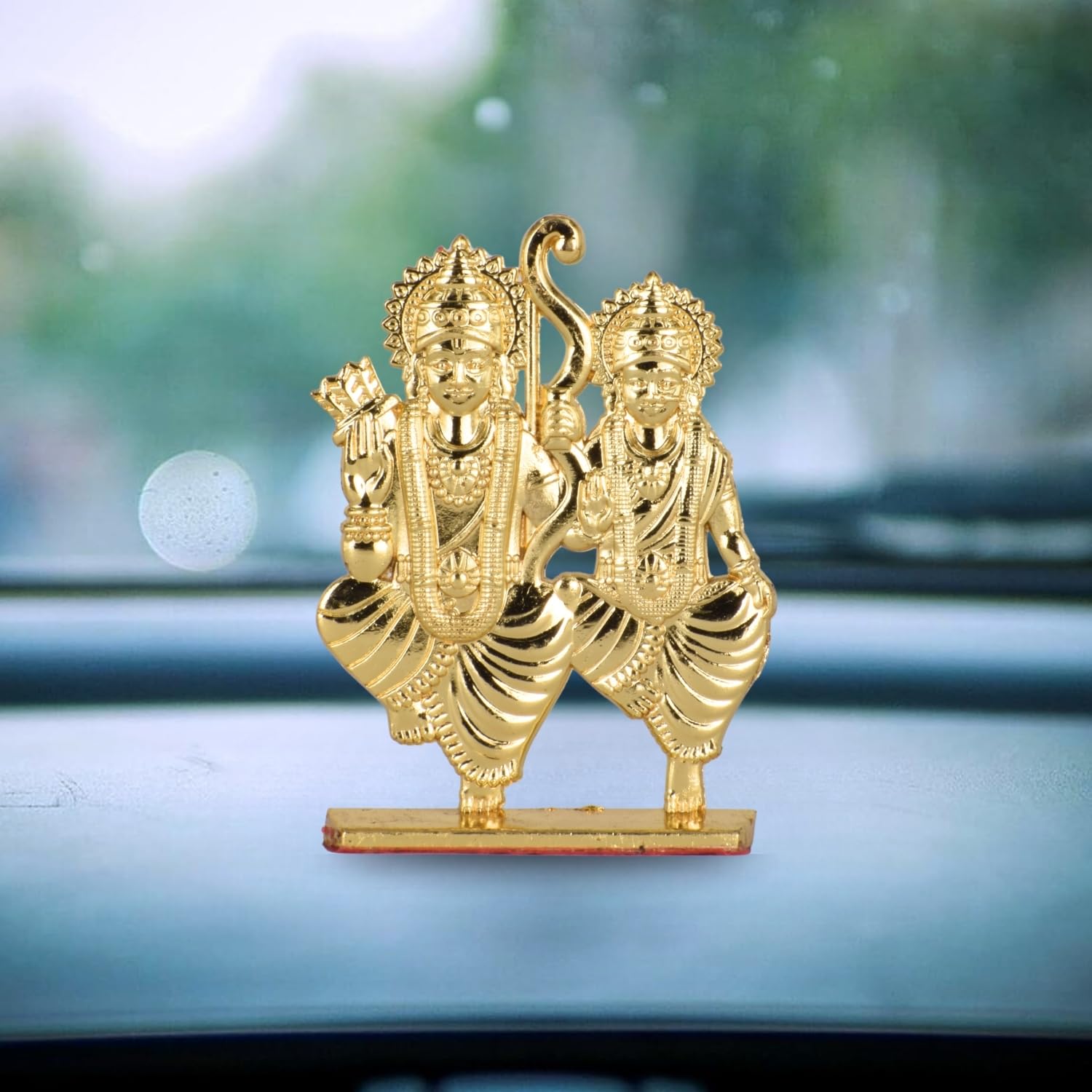 BUC Ayodhya Ram Lalla Figurine for Car Dashboard - Classical Standing Idol, Weighted Base, Home Decor (23)