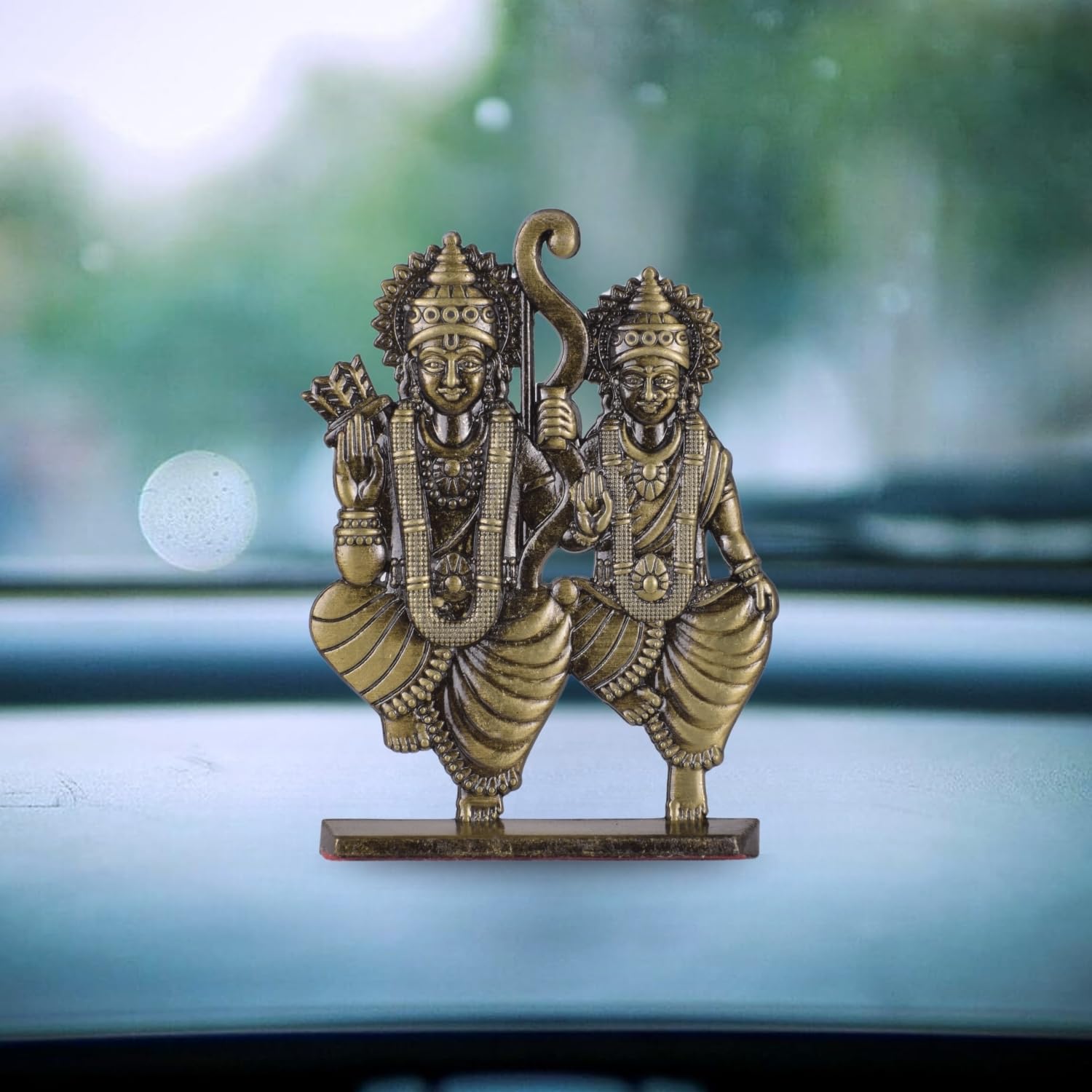 BUC Ayodhya Ram Lalla Figurine for Car Dashboard - Classical Standing Idol, Weighted Base, Home Decor (25)