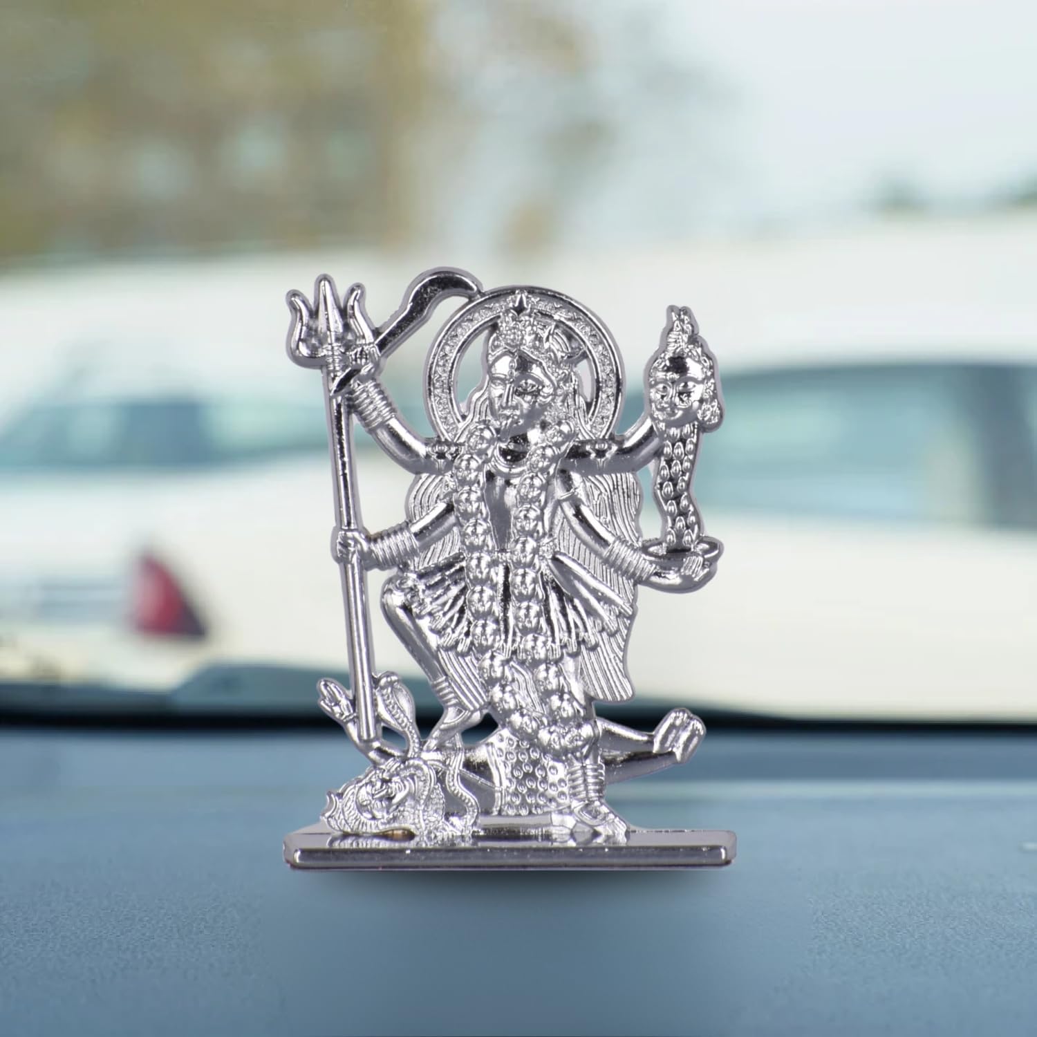BUC Maa Durga Sherawali Dashboard Figurine, Car Decor Idol, Multi-Finish, All Ages (10)
