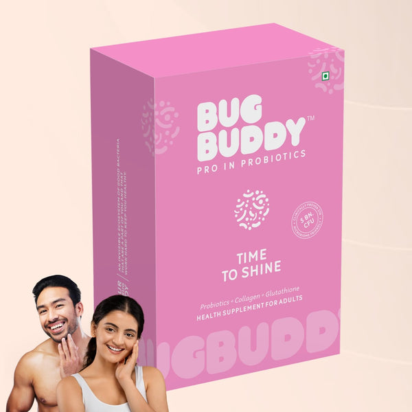Bug Buddy Time To Shine Glutathione Collagen Powder Sachets, 15 Days Pack, 100g, Unisex Adult Supplement