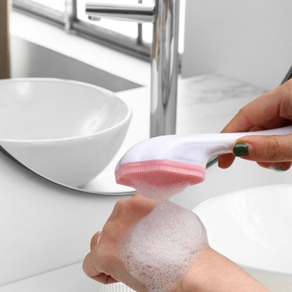 Busaji ENTERPRISE Reusable Silicone Facial Ice Roller, Capsule Ergonomic Design for Cooling Massage - back view (21)