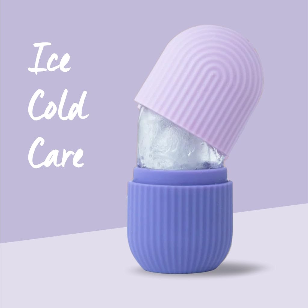 Busaji ENTERPRISE Reusable Silicone Facial Ice Roller, Capsule Ergonomic Design for Cooling Massage - packaging (37)