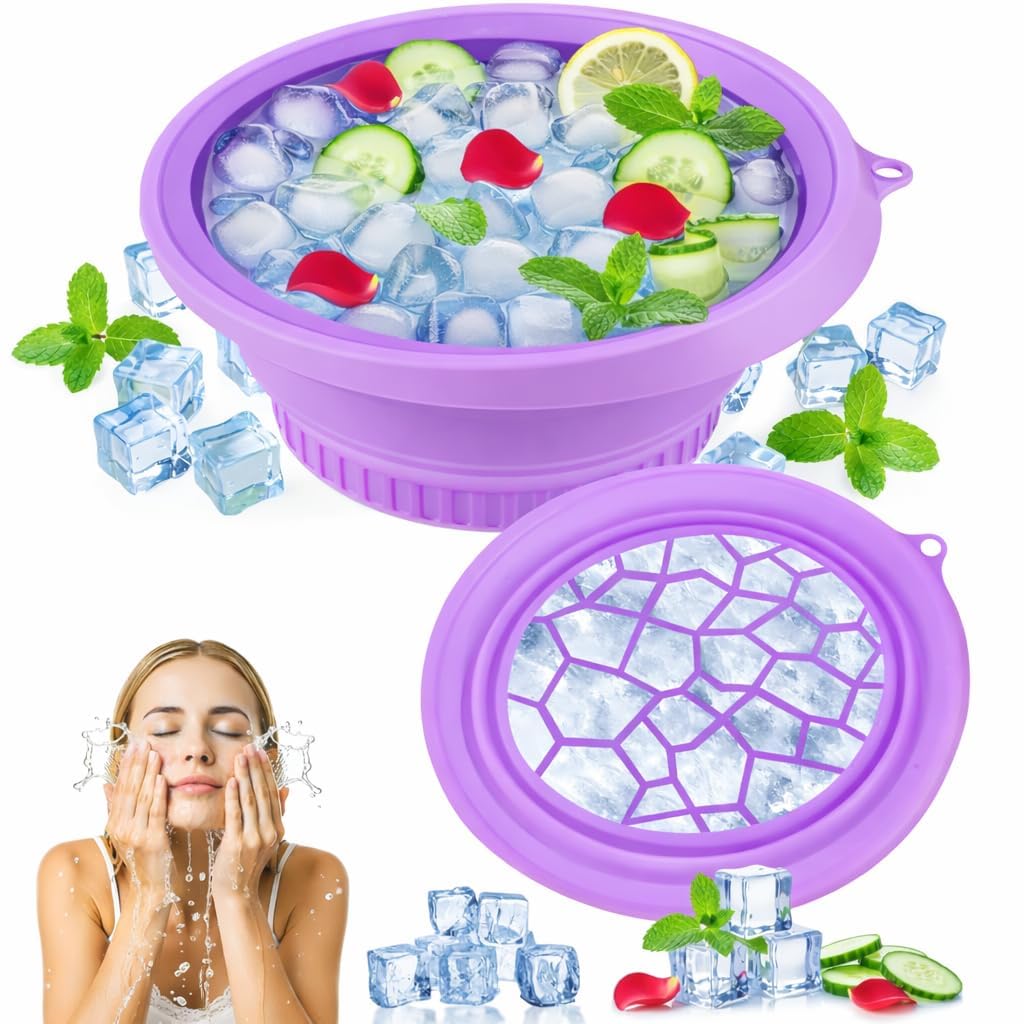 Busaji ENTERPRISE Reusable Silicone Facial Ice Roller, Capsule Ergonomic Design for Cooling Massage (43)