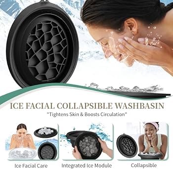 Busaji ENTERPRISE Reusable Silicone Facial Ice Roller, Capsule Ergonomic Design for Cooling Massage - close-up detail