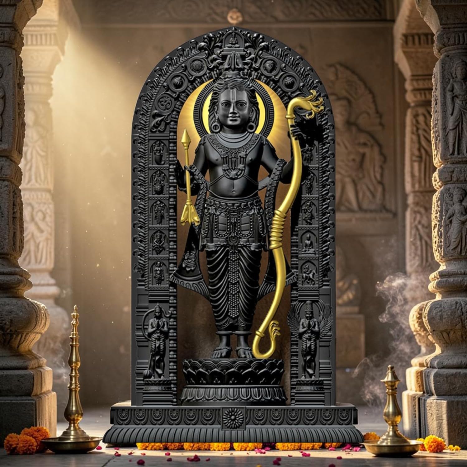 BUYIT9 Shri Ram Lalla Ayodhya Idol Statue, Figurine for Home Temple Decor, Available in Multiple Sizes - packaging (10)