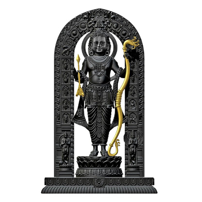 BUYIT9 Shri Ram Lalla Ayodhya Idol Statue, Figurine for Home Temple Decor, Available in Multiple Sizes - label detail (11)