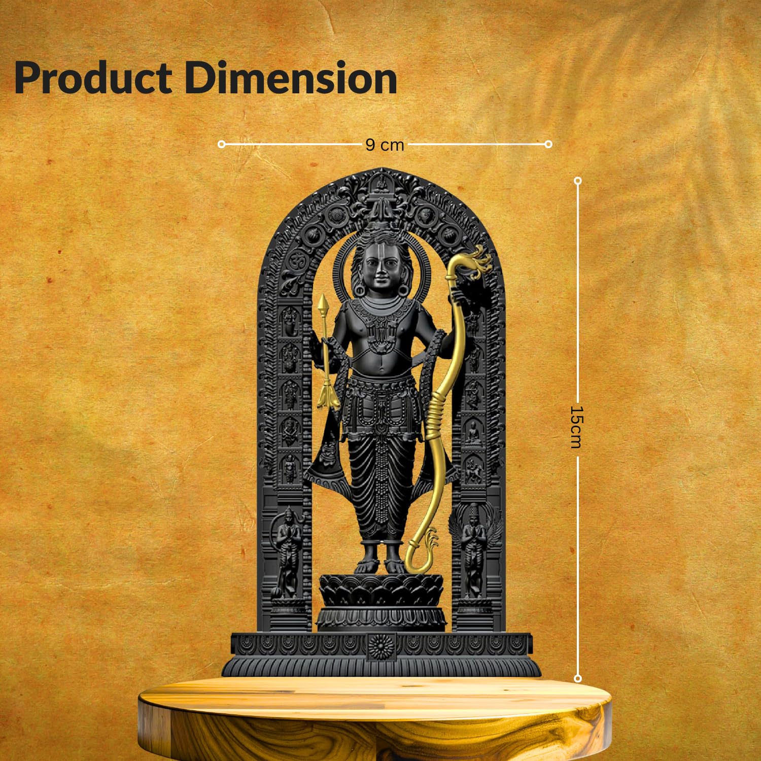 BUYIT9 Shri Ram Lalla Ayodhya Idol Statue, Figurine for Home Temple Decor, Available in Multiple Sizes - in use