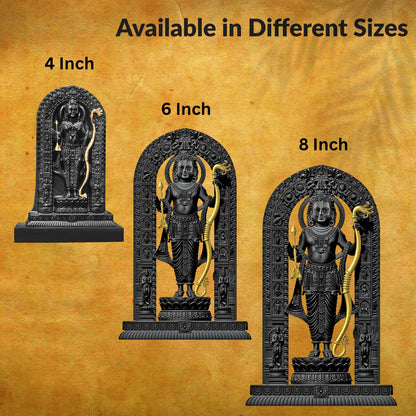 BUYIT9 Shri Ram Lalla Ayodhya Idol Statue, Figurine for Home Temple Decor, Available in Multiple Sizes - size and scale