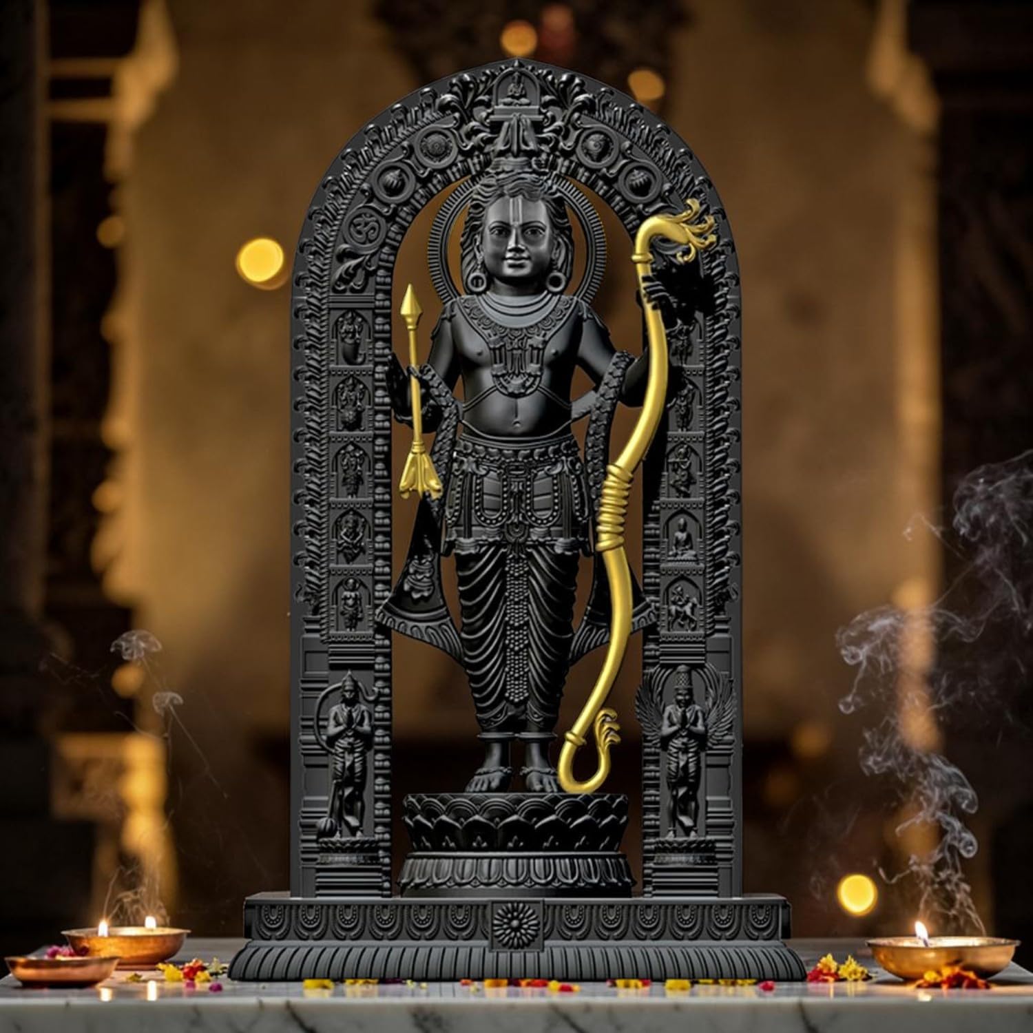BUYIT9 Shri Ram Lalla Ayodhya Idol Statue, Figurine for Home Temple Decor, Available in Multiple Sizes - packaging (19)