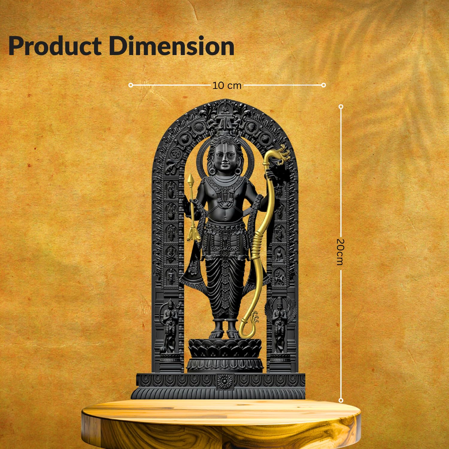 BUYIT9 Shri Ram Lalla Ayodhya Idol Statue, Figurine for Home Temple Decor, Available in Multiple Sizes - in use (20)