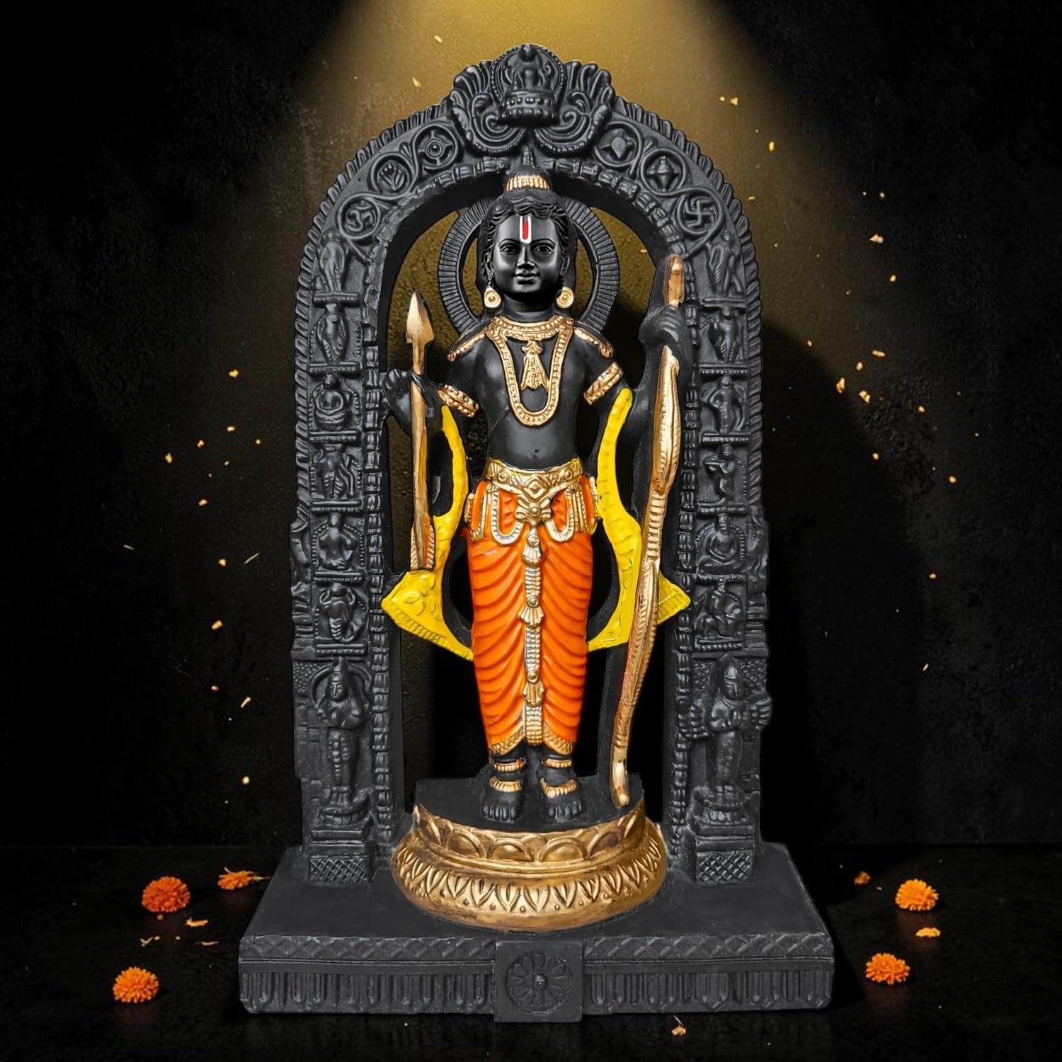 BUYIT9 Shri Ram Lalla Ayodhya Idol Statue, Figurine for Home Temple Decor, Available in Multiple Sizes - label detail (25)