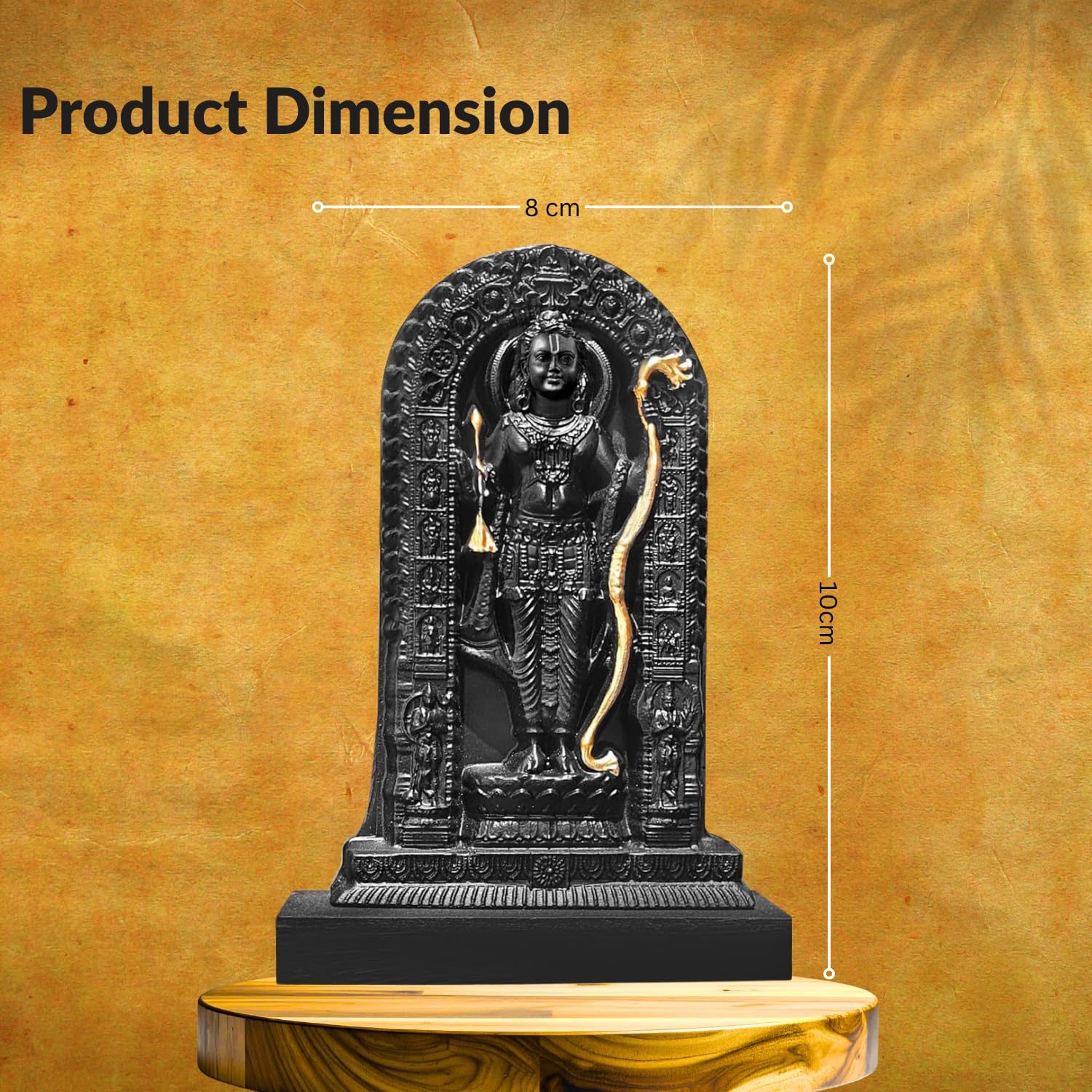 BUYIT9 Shri Ram Lalla Ayodhya Idol Statue, Figurine for Home Temple Decor, Available in Multiple Sizes - label detail