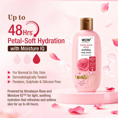 BUYWOW WOW Skin Science Himalayan Rose Body Lotion, 400mL, with Rose Water and Beetroot Extract, for Normal to Oily Skin - ba