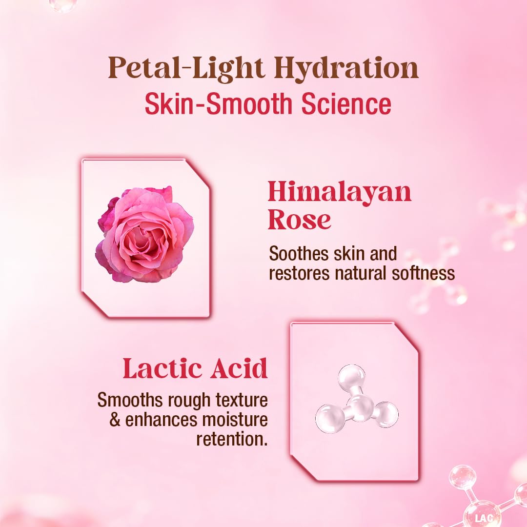 BUYWOW WOW Skin Science Himalayan Rose Body Lotion, 400mL, with Rose Water and Beetroot Extract, for Normal to Oily Skin - cl