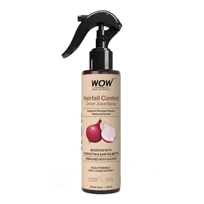 BUYWOW WOW Skin Science Onion Juice Spray with Quercetin, Saw Palmetto & Sulfur, Leave-In Scalp Spray, 200ml