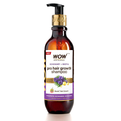 BUYWOW WOW Skin Science Rosemary & Biotin Shampoo, 250ml, Unisex Hair Cleanser