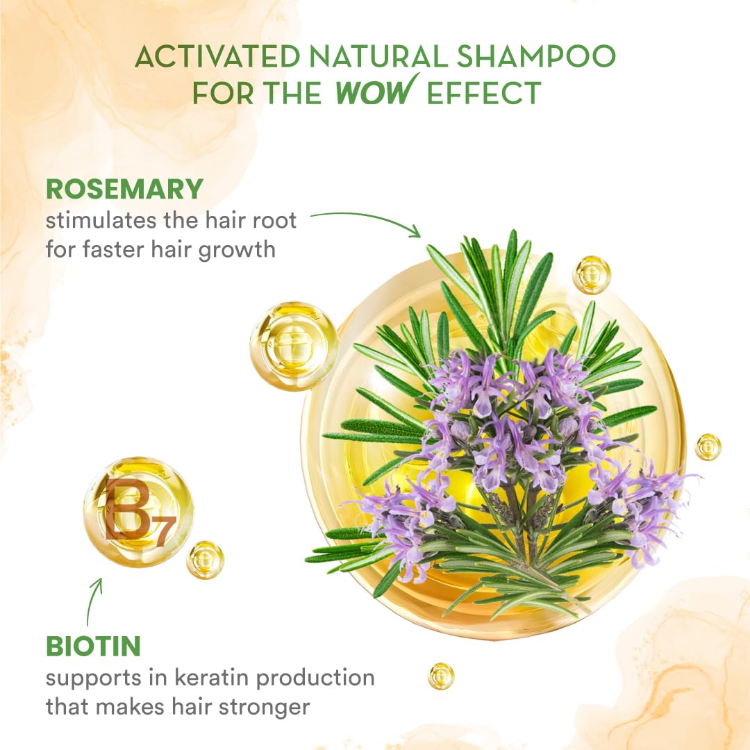 BUYWOW WOW Skin Science Rosemary & Biotin Shampoo, 250ml, Unisex Hair Cleanser - packaging