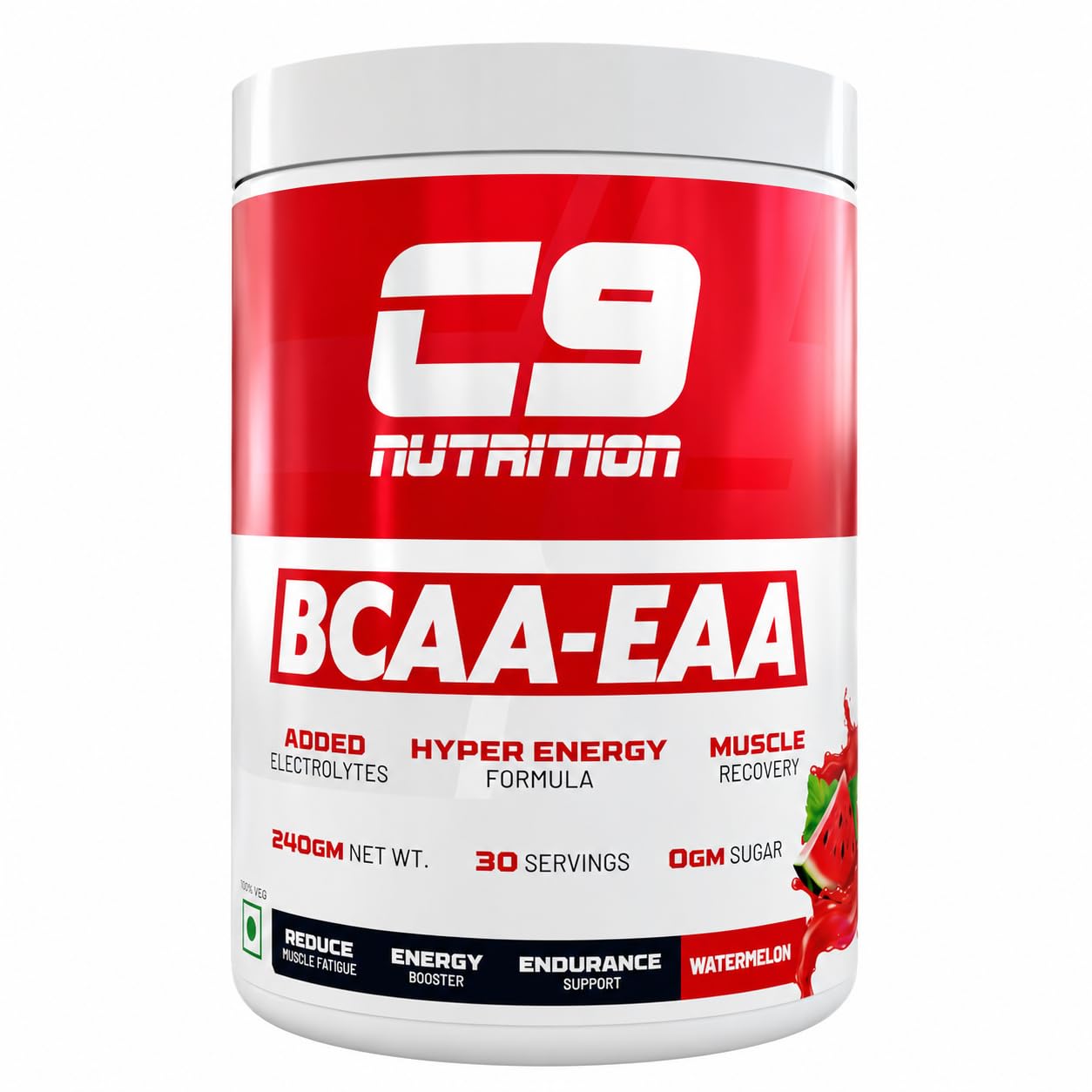 C9 Nutrition BCAA + EAA Powder, 30 Servings, 300g, Sugar-Free, Non-GMO, Gluten-Free (23)