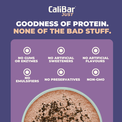 CaliBar Just Chocolate Whey Protein Powder, 700g, 20 Servings, Natural Whey Concentrate with Cocoa and Jaggery - front view