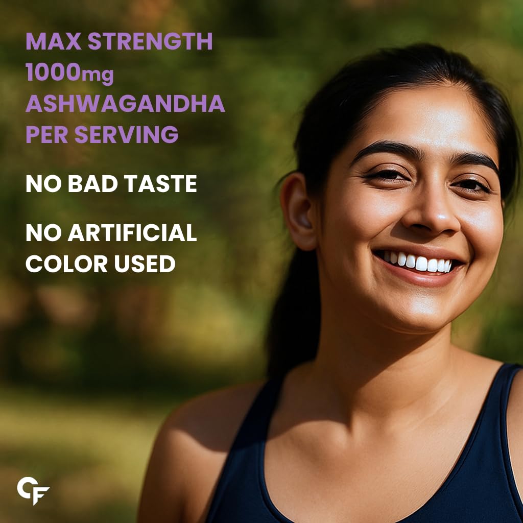 Carbamide Forte Ashwagandha Tablets 1000mg, Organic Root Extract, 60 Count, Adult Supplement - label detail