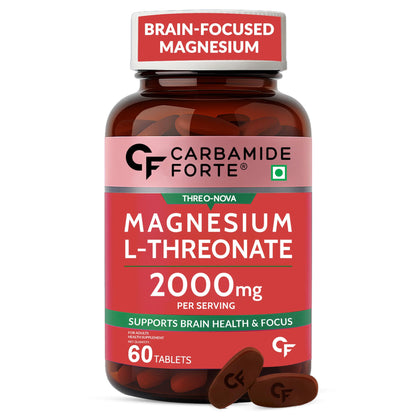 Carbamide Forte Chelated Magnesium Glycinate Supplement, 2000mg per Serving, 10 Veg Tablets (18)