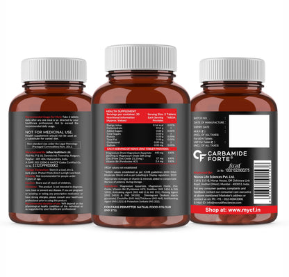 Carbamide Forte Chelated Magnesium Glycinate Supplement, 2000mg per Serving, 10 Veg Tablets - size and scale (52)