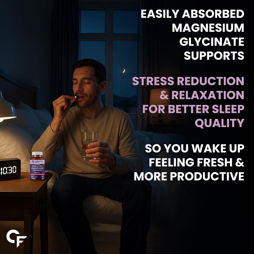 Carbamide Forte Chelated Magnesium Glycinate Supplement, 2000mg per Serving, 10 Veg Tablets - packaging (73)