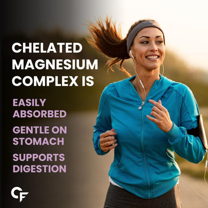 Carbamide Forte Chelated Magnesium Glycinate Supplement, 2000mg per Serving, 10 Veg Tablets - close-up detail (76)