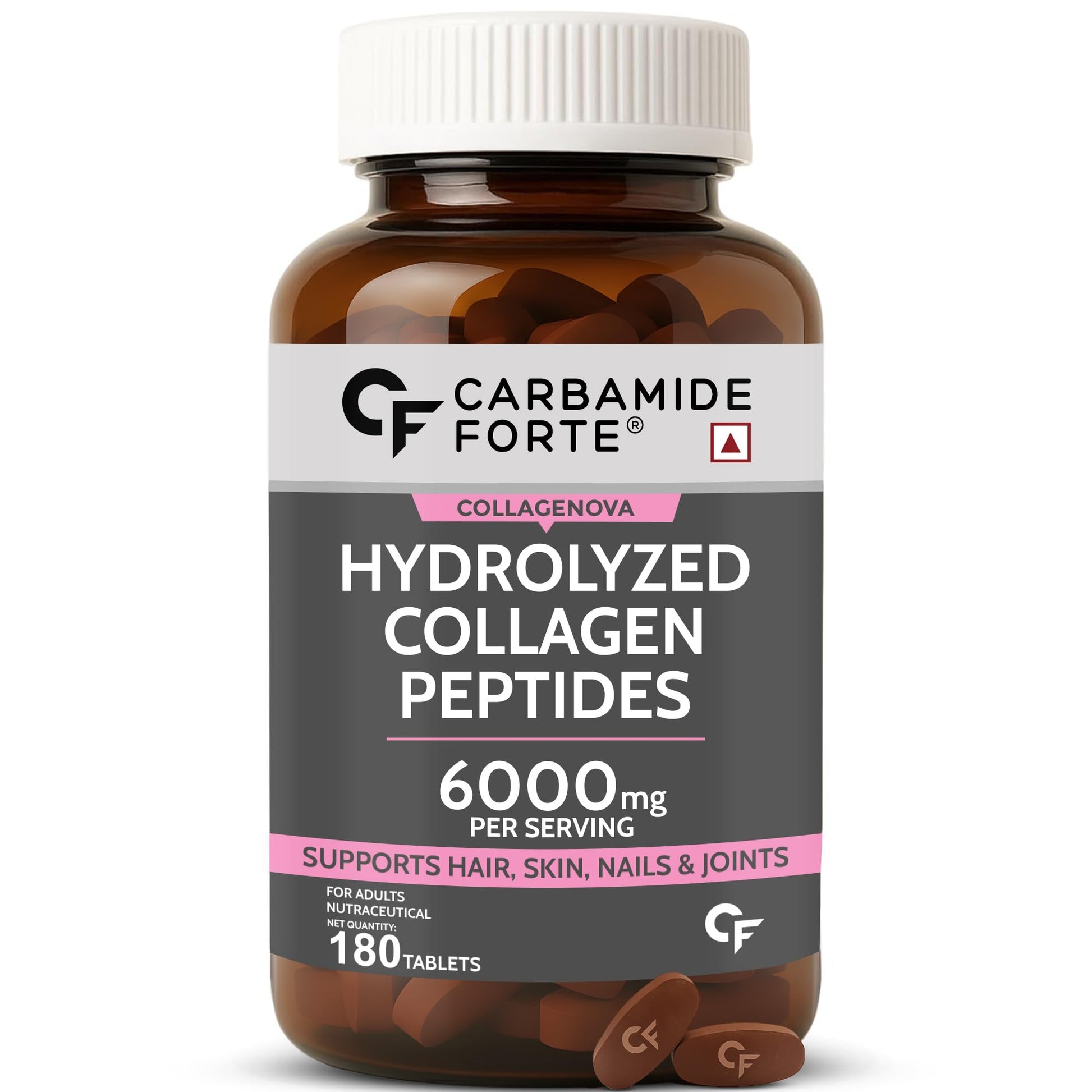 Carbamide Forte Hydrolyzed Collagen Nutritional Supplement, Adult Unisex, Tablets and Powder (44)