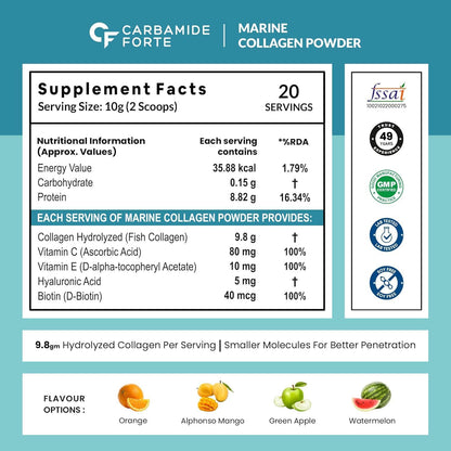 Carbamide Forte Hydrolyzed Collagen Nutritional Supplement, Adult Unisex, Tablets and Powder - front view (53)