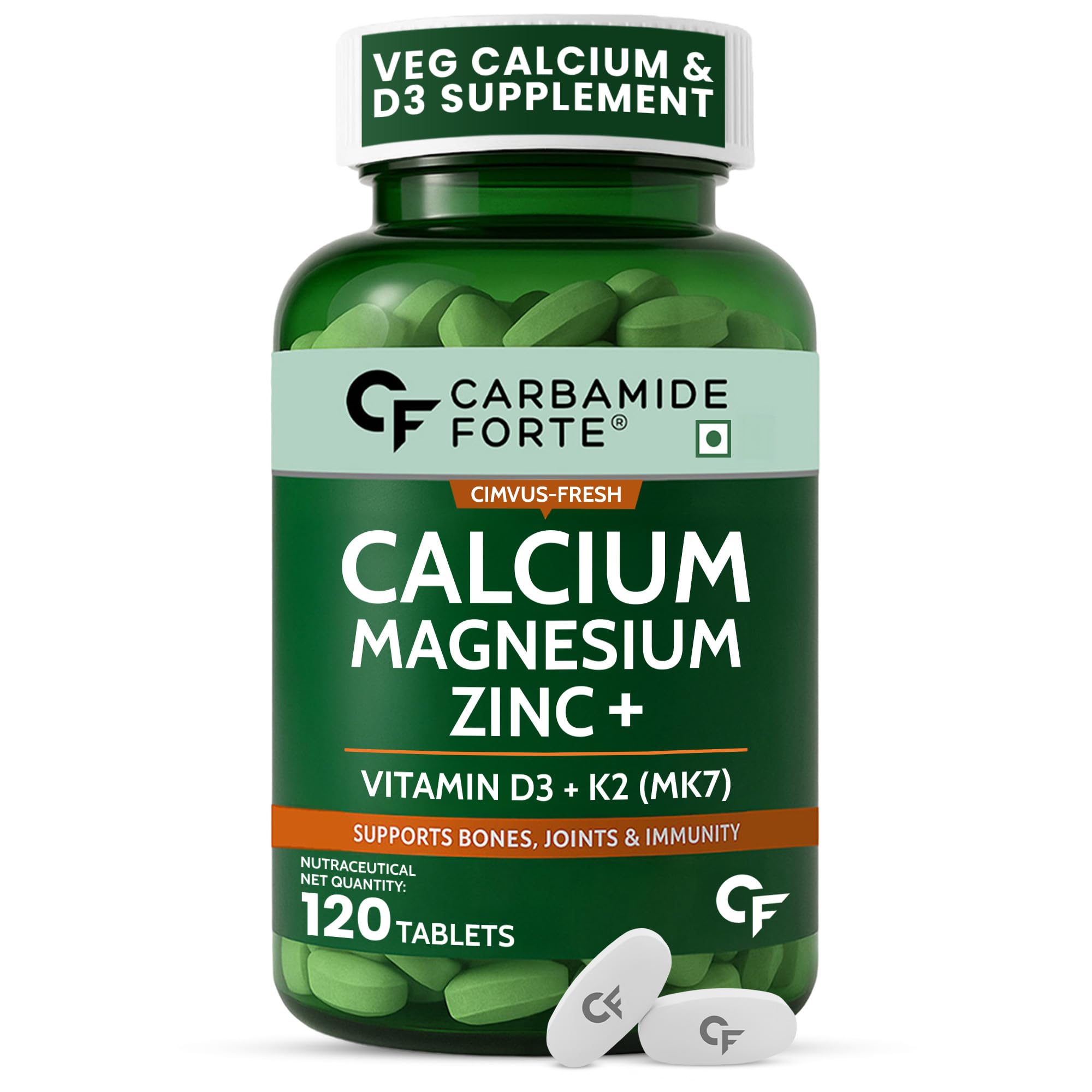 Carbamide Forte Kids Calcium Vitamin D3 Gummies with Phosphorus, Mango Strawberry Flavor, Vegetarian Formula (10)