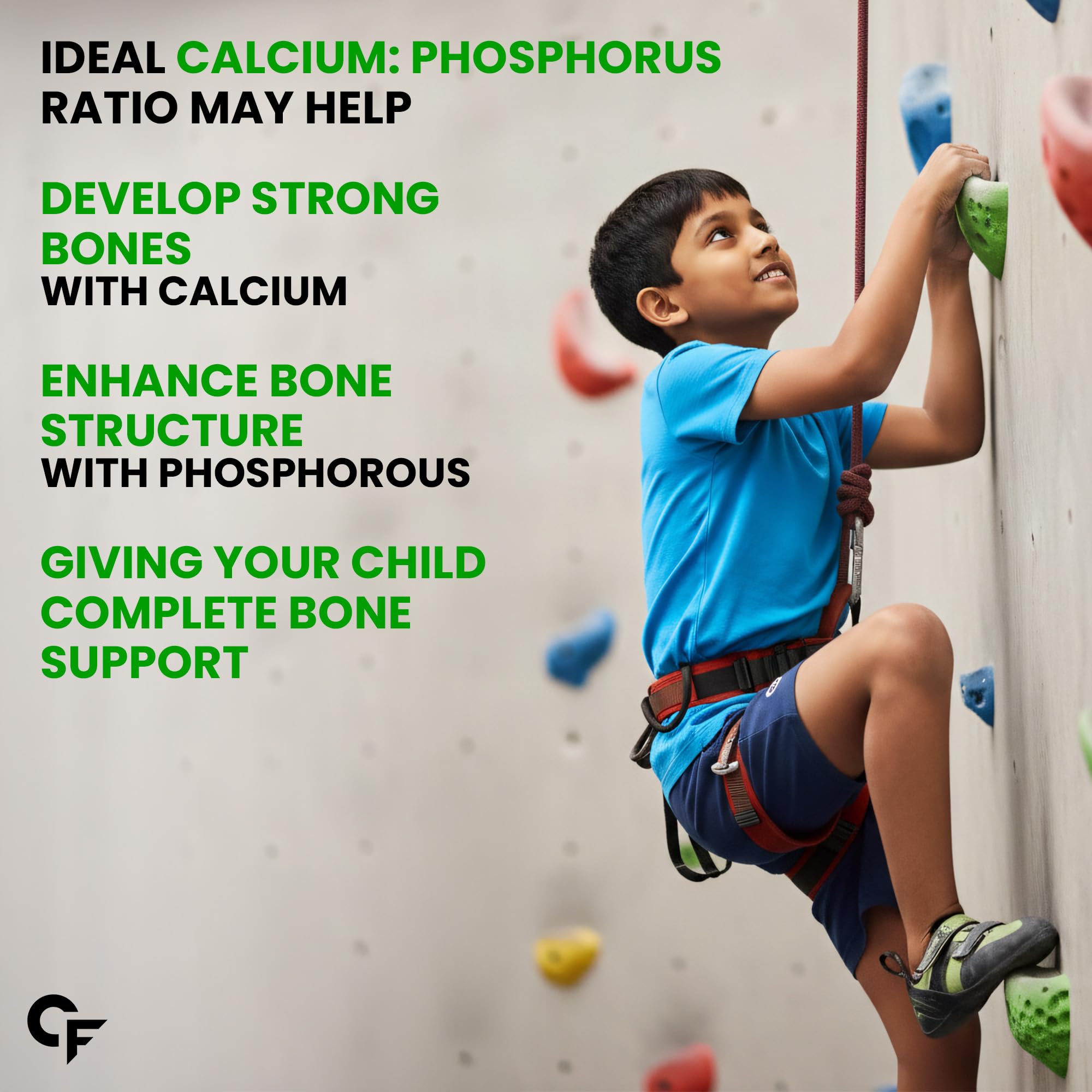 Carbamide Forte Kids Calcium Vitamin D3 Gummies with Phosphorus, Mango Strawberry Flavor, Vegetarian Formula - back view