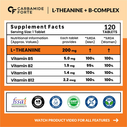 Carbamide Forte Melatonin 10mg Tablets, Sleep Supplement with Tagar and Vitamin B6 - front view (20)