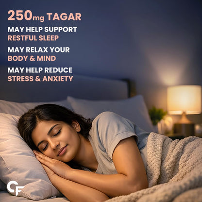 Carbamide Forte Melatonin 10mg Tablets, Sleep Supplement with Tagar and Vitamin B6 - label detail