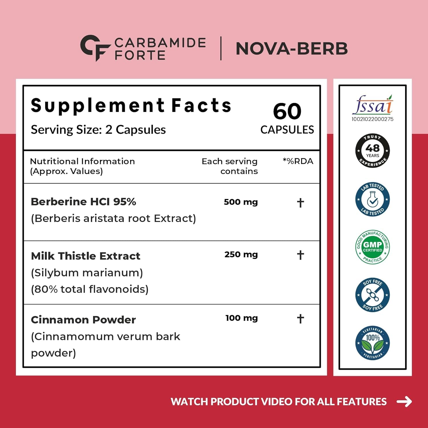 Carbamide Forte Milk Thistle Herbal Supplement, 30:1 Extract 800mg, 80% Silymarin, Veg Tablets - front view (11)