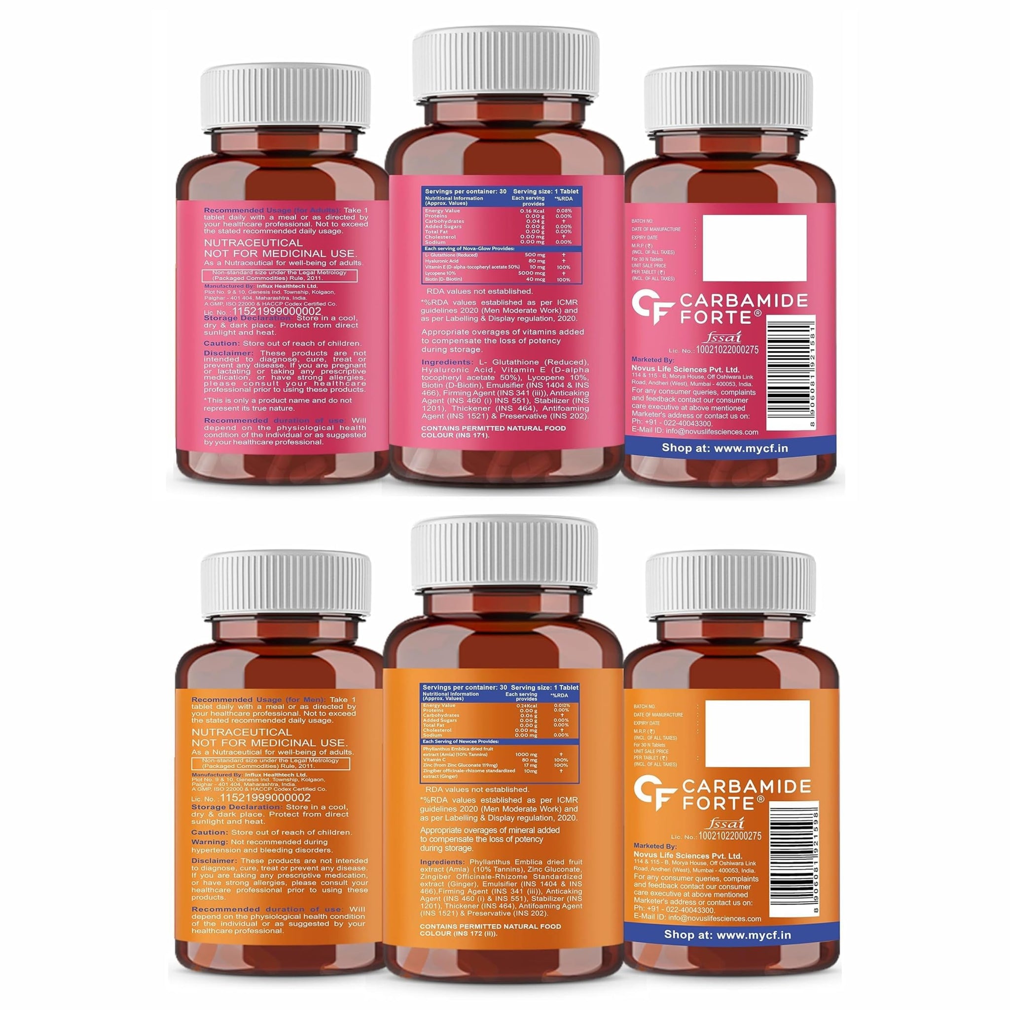 Carbamide Forte Natural Vitamin C Tablets | 1000mg Amla Extract With Zinc | Vitamin C Supplement for Immunity, Antioxidant, C